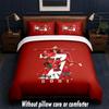 Set Biancheria da Letto Design Cristiano Ronaldo 1 Copripiumino + 2 Federe Morbido Traspirante Biancheria da Letto per la Casa