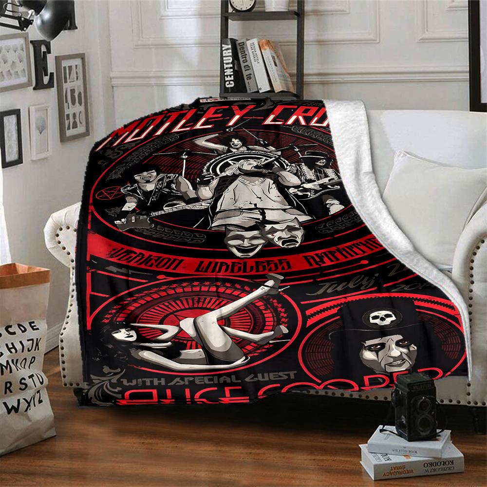 1pc dragon guitarThemed Blanket Soft Flannel All Season Cozy Throw with Bold Graphic Print, Travel, or Holiday Gift for Family & Friends