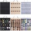 Sunglasses Felt Storage Hanging Bag Eyeglasses Hanging Display Rack Behind The Door Wall Storage Organizer With 15 Storage Slots Cup Holders 5