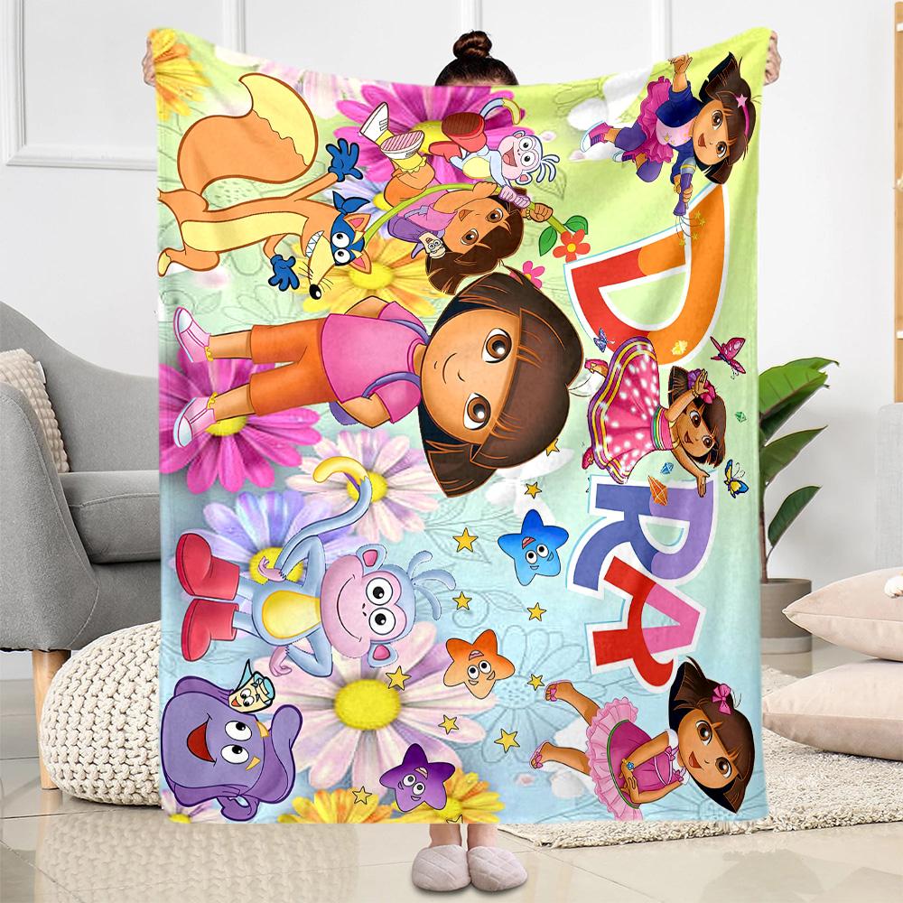 Dora Explorer Blanket Soft & Cozy Suitable for Chair Picnics Office Chair for All Occasions Modern Suitable for Gifting Relatives and Friends