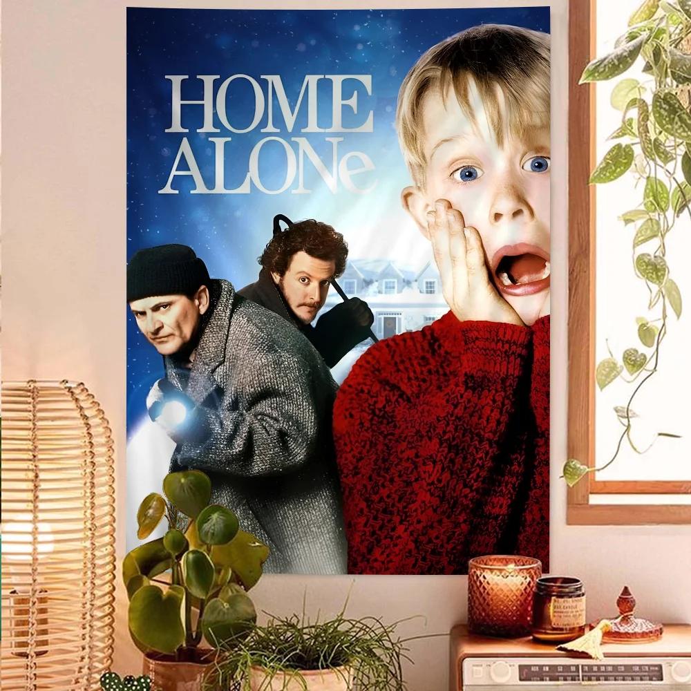 Classic Mocie Home Alone Tapestry Art Printing Japanese Wall Tapestry Anime Wall Hanging Home Decor