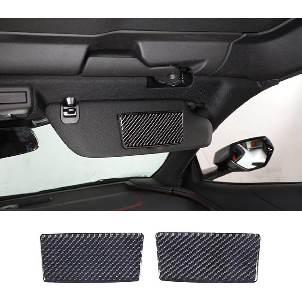 

TOYCIDFG Car Makeup Vanity Mirror Visor Decor Trim Compatible with Chevrolet Corvette C8 Z06 2020-2024 Soft Carbon Fiber Car Decoration Accessories Black - Cosmetic mirror p