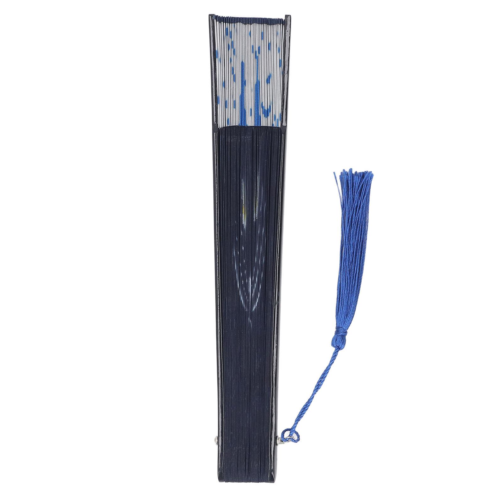 

Складной веер с изображением мультяшного кота, бамбуковая рамка, кисточка, украшение, расписанный веер для рук, для повседневной жизни, танцы Gray Cat