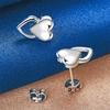 925 Sterling Silver Luxury Exquisite Double Heart Stud Earrings for Women Fashion Wedding Charm Gift Party Jewelry