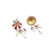 Manufacturer'S Supply Creative Carousel Shape Handmade Drop Glaze Earrings Spot Female