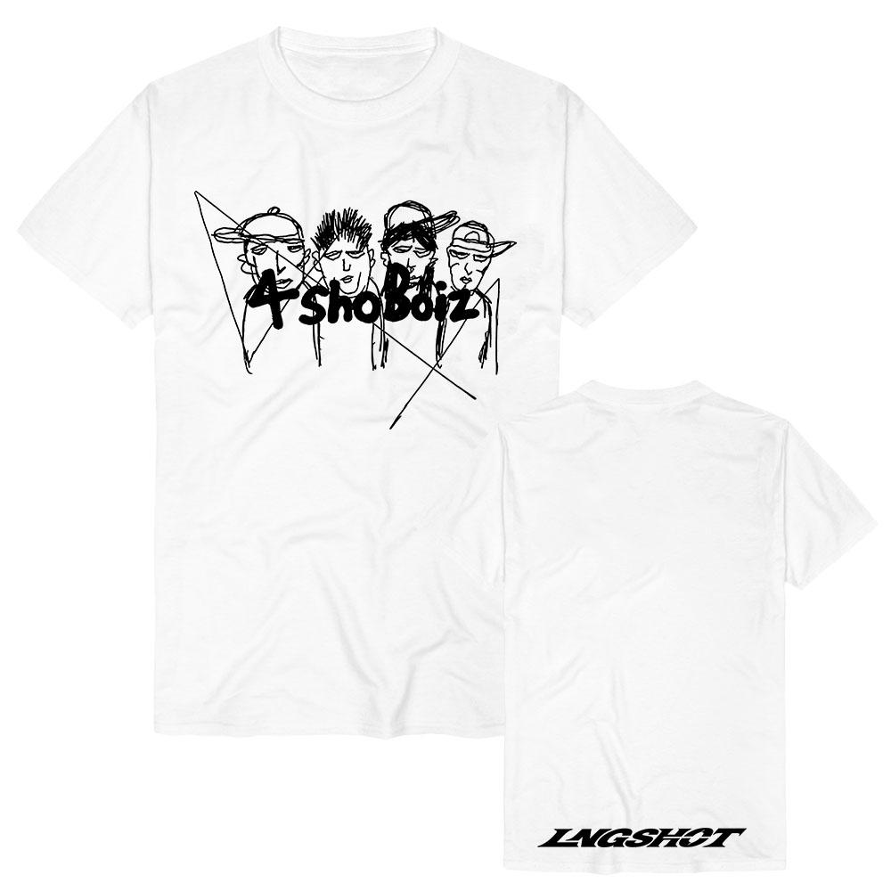 4SHOBOIZ Vol. 2 4SHOVILLE Tee LNGSHOT Print T-shirt Cotton Summer Women Men Tshirts Graphic Clothing XS белый