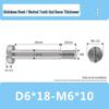 M6 D6D8 Stainless Steel Slotted Plug Screw, Half-Thread, Smooth Shank, Shoulder Limit Bolt