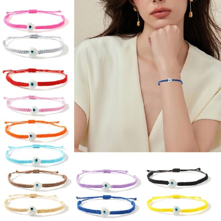 Elegant Braided String Wristband With Spiritual Eye Symbol Versatile Layering Jewelry for Everyday Outfits