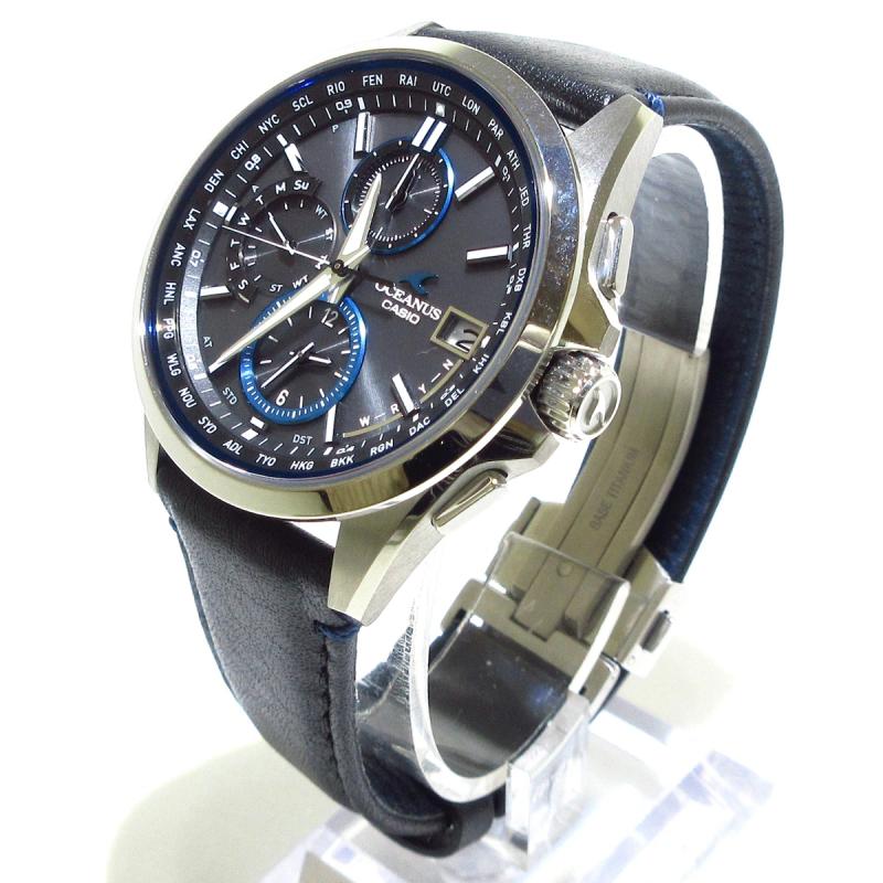 Casio OCEANUS series - disc multi-function pointer classic Poseidon belt photo-kinetic energy wave sapphire mirror solar movement OCW-T2600L-1AJF