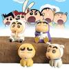 Charming Crayon Shin-chan Figurine Set Adorable Pvc Anime Character Toys 6cm