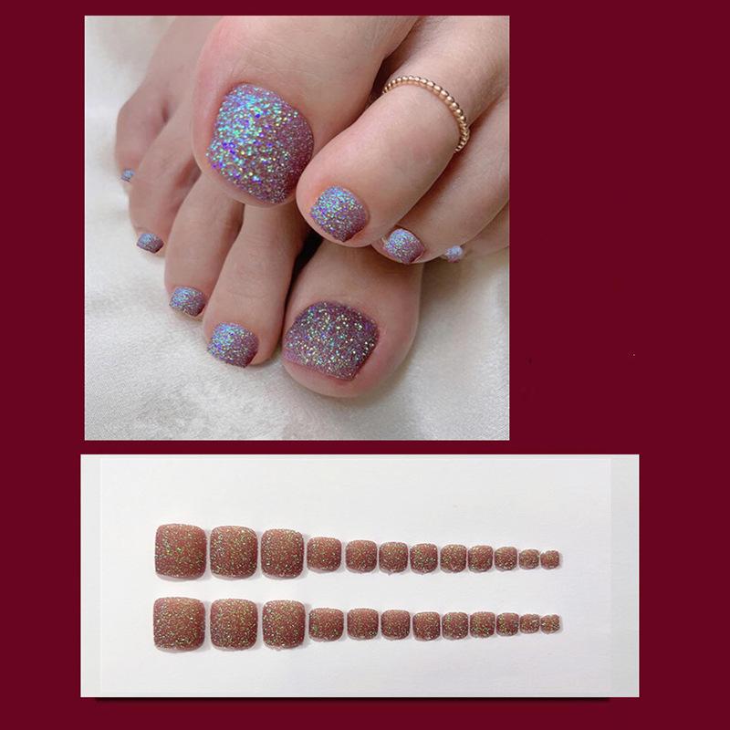 

Пудровая наклейка Серебряная Звезда для дизайна ногтей на ногах - Готовый набор для ногтей на ногах