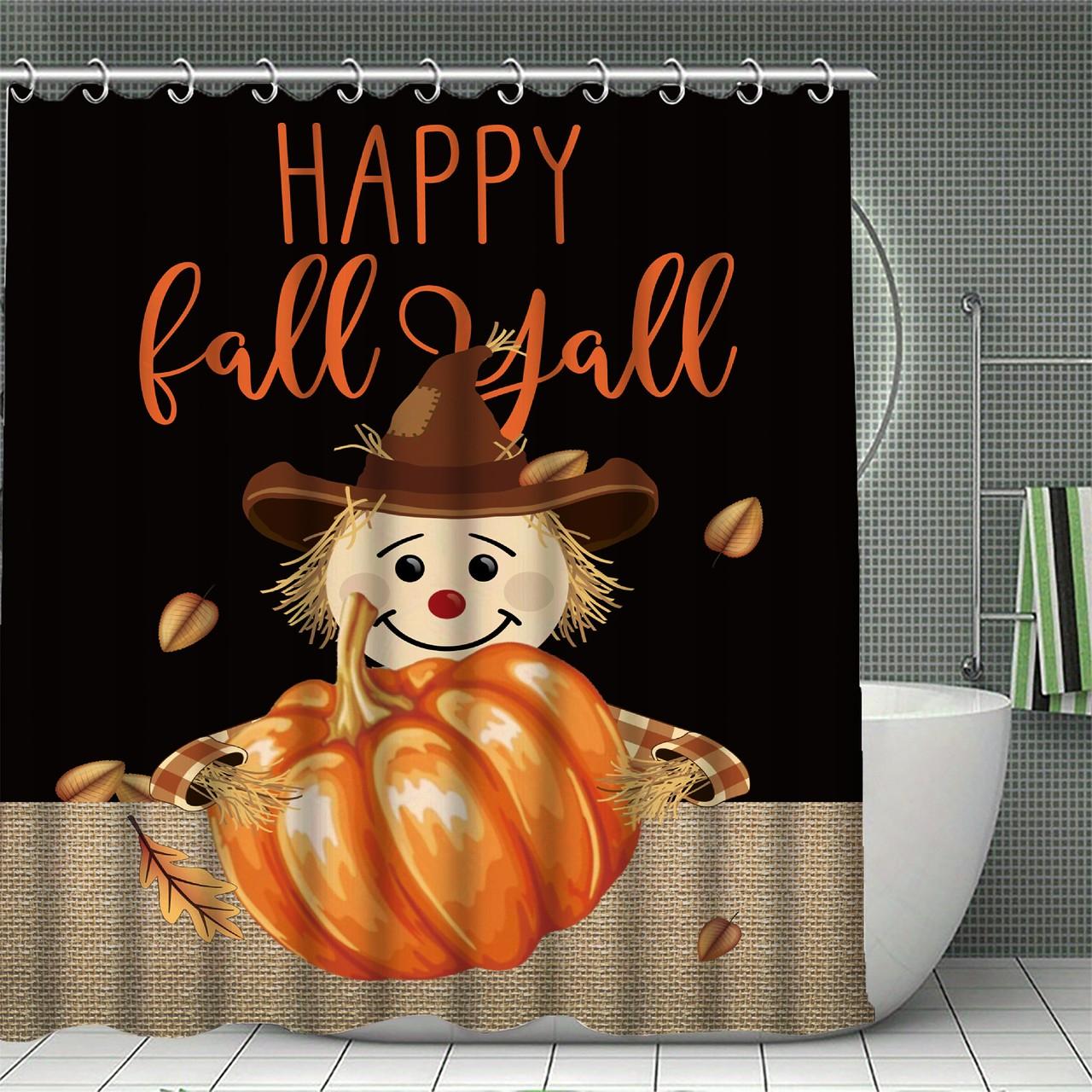 

Halloween Shower Curtain Waterproof Polyester Bathroom Decor With Hooks Washable Bathtub Curtain W150X180H CM