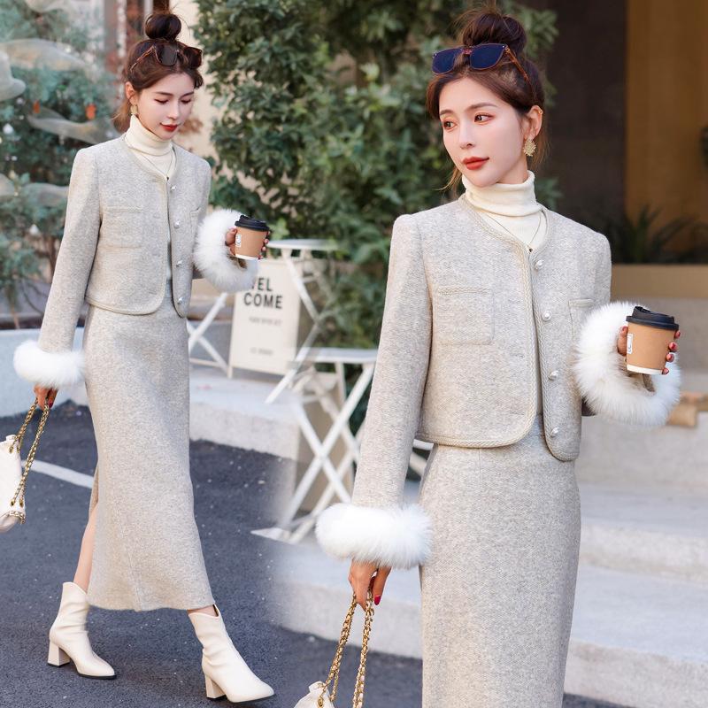 

Новая зимняя куртка из белого утиного пуха с отделкой из натурального меха лисы - YJ8088 Extra Large светло-серый