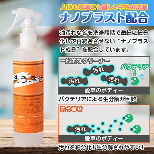 Car Shampoo, Coating Base, Water Stain Remover, Washing Happiness, 250ml, Enhanced Degreasing Version, High Foam, Body Cleaner, Oil Remover, Nano