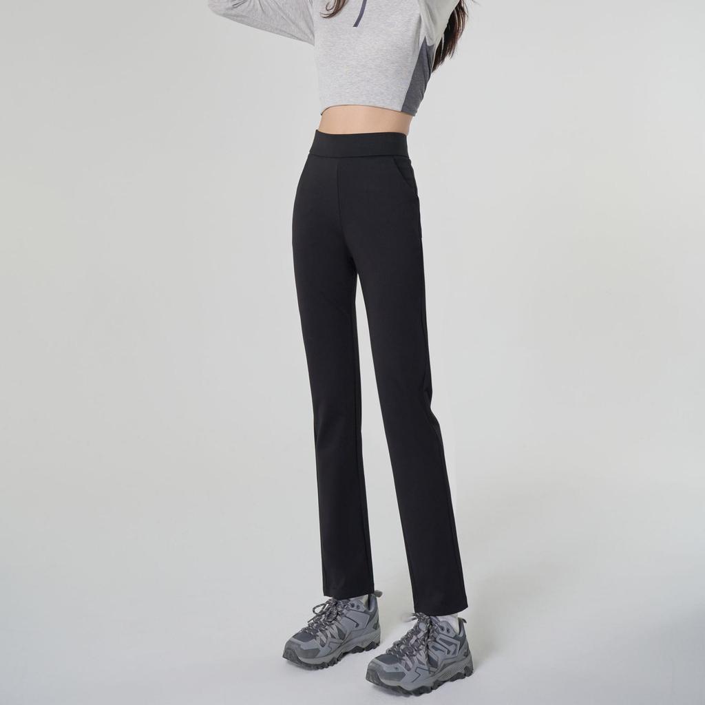 2025 Spring Women's High Waist Black Cigarette Pants - Professional, Casual Nine-Point Trouser Suit