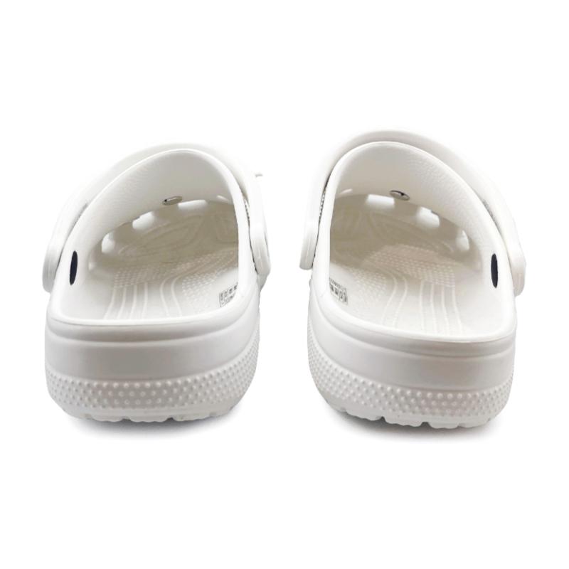 Crocs Classic Clog SIN3A Pearl Girl Ribbon Romantic Hole Shoes Unisex White