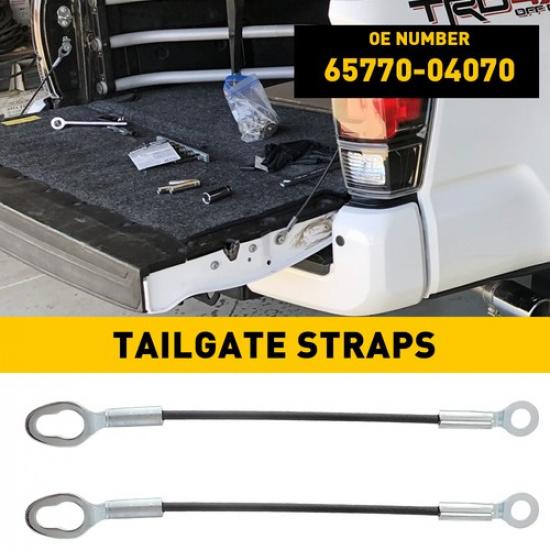 2 NEW Rear Tailgate Straps Cables with Bolts for 2005-2015 Toyota Tacoma Truck