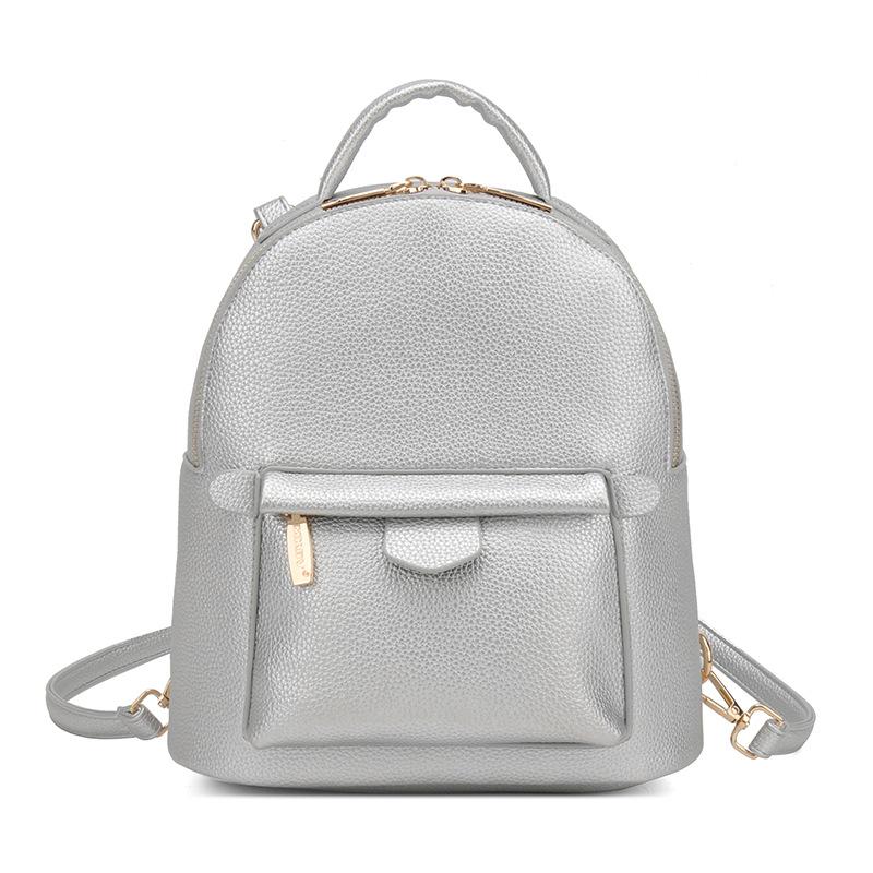 Backpack women's backpack new travel bag texture pu leisure travel schoolbag