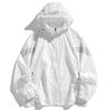 UPF50 + Eisseide Dünne Sonnenschutzkleidung für Herren Sommer Atmungsaktive Hautkleidung für Herren Angeln Sonnenschutzkleidung Jacke Outdoor Cardigan Mantel