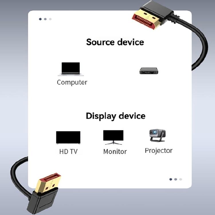 Molded Strain Relief DisplayPort Cable with Male-to-Male Ends, DisplayPort 1.4 Support, and Direct Video Transmission