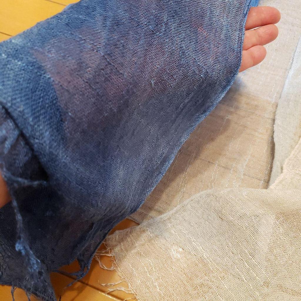 Used Indigo Gauze Stole