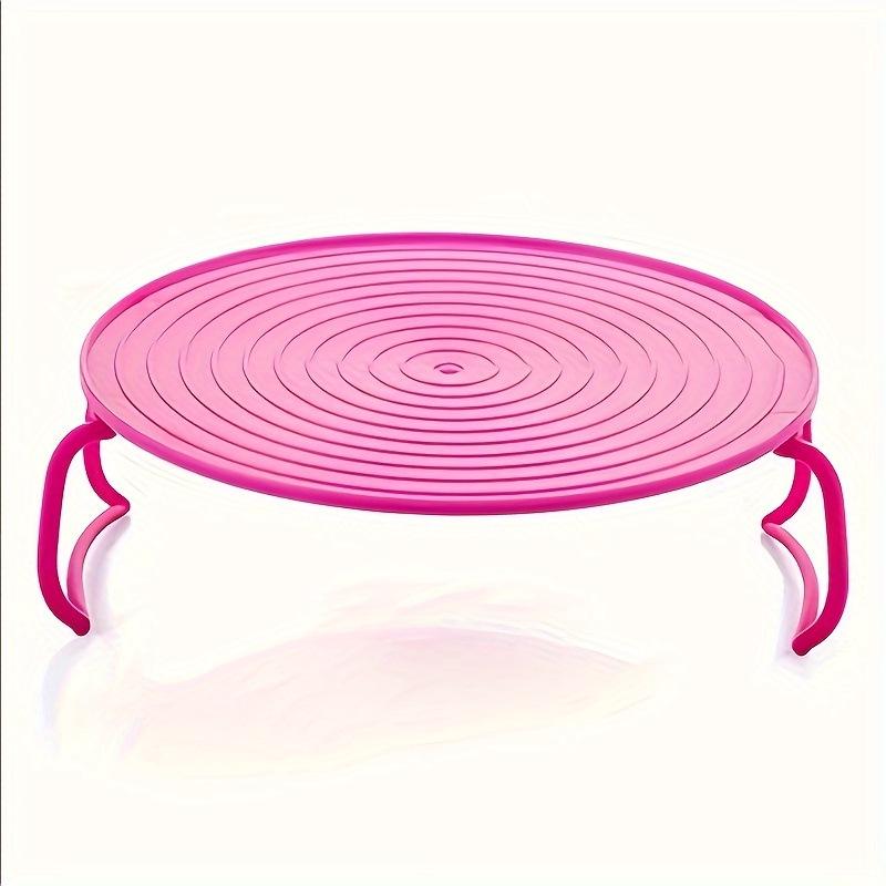 Double-Layer Microwave Steaming Rack: Insulated Tray for Heating, Steaming, and Storage in Kitchen. розовый
