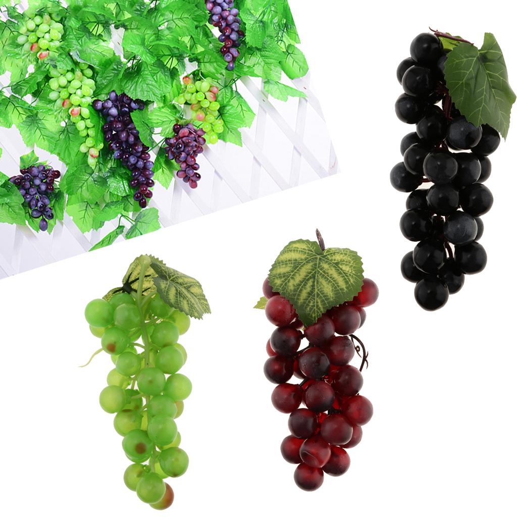 Artificial Plastic Grapes Bunch Fruits Home Kitchen Cabinet Party Decor 15cm 28cm