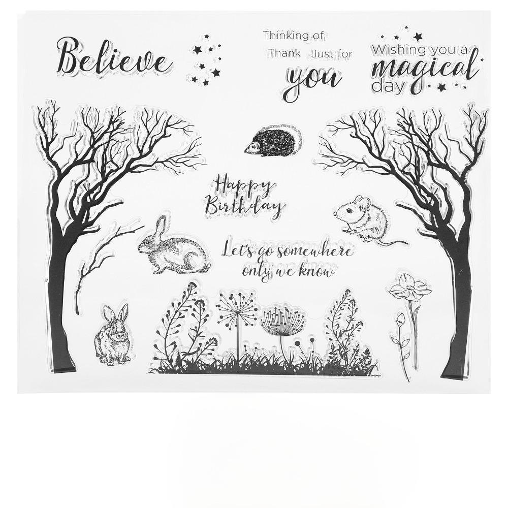 Transparent TPR Stamp Rectangle Silicone Stamp Paper Craft Transparent Stamp  Handcraft Lover