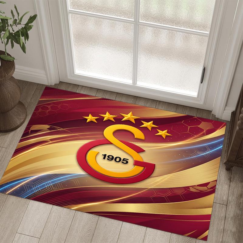 Galatasaray FC Design Crystal Velvet Carpet Cozy Non?Slip Printed Rug For Bedroom Living Room Entrance