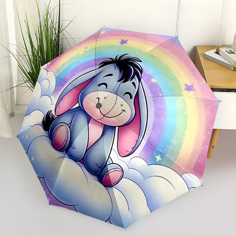 

Winnie and friends Themed Travel Umbrella-8 Ribs Automatic Opening and Closing, Portable Folding Design, Compact and Stylish Umbrella Suitab