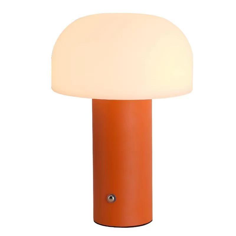 Grzybkowa lampka dotykowa w stylu nordyckim z ładowaniem USB i trójkolorowym ściemnianiem do atmosfery sypialni