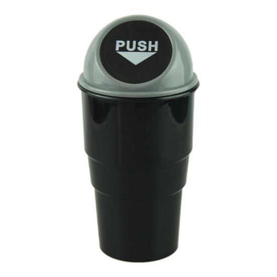 Creative Mini Auto Push Trash Can Holder Rubbish Bin Storage Box Car Accessories