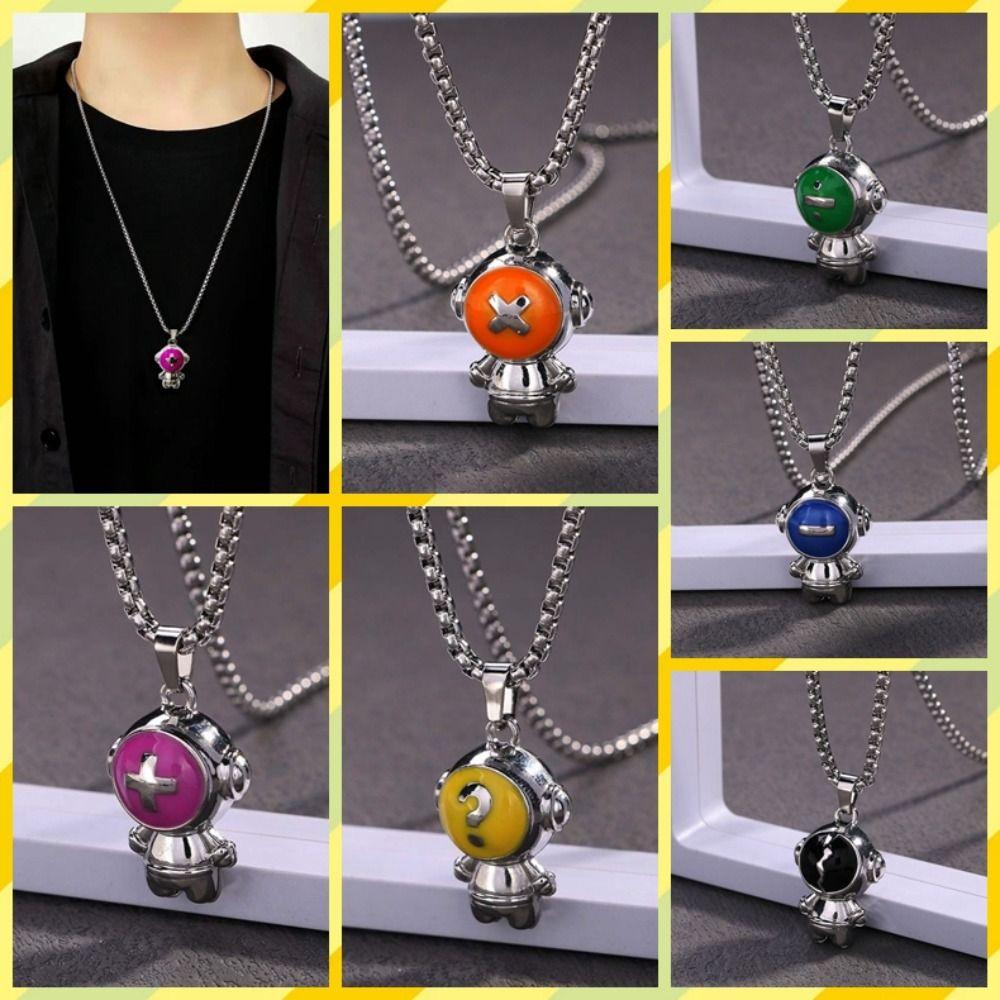 

Ожерелье в корейском стиле Математический символ Ожерелье Ожерелье астронавта Серебряный цвет Ключица Цепочка