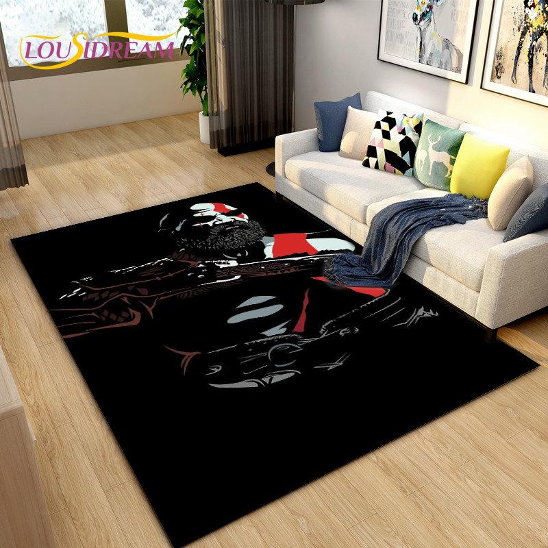 Game God of War Gamers  Area Rug Large,Carpet Rug for Living Room Bedroom Sofa Doormat Decoration,Kids Play  Non-slip Floor Mat