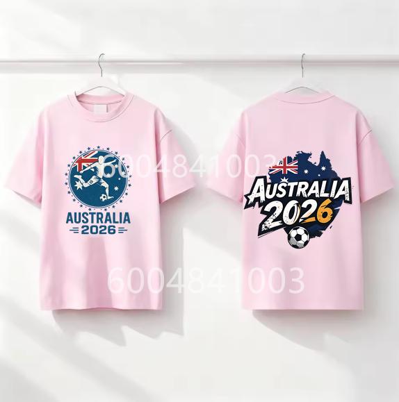 Camiseta Infantil Estilo Retrô com Gráfico da Bandeira Australiana Meninos Meninas Verão Poliéster Manga Curta Pequeno Fã de Futebol Casual para o Dia a Dia