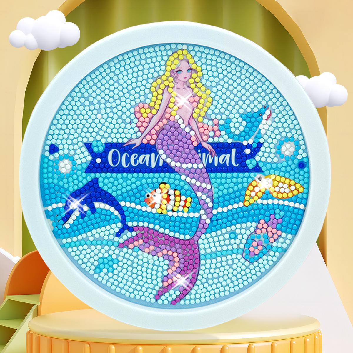 

Cute Diamond Art Painting Kit for Kids with Frame Art and Crafts for Kids Full Drill Painting by Number Kits Home Decoration