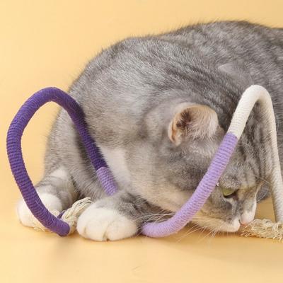 Cat Toy Interactive Molar Cotton Rope Toys Funny Teaser Wand Pet Cat Supplies Bite-resistant Chewing Toy Kitten Play Toy