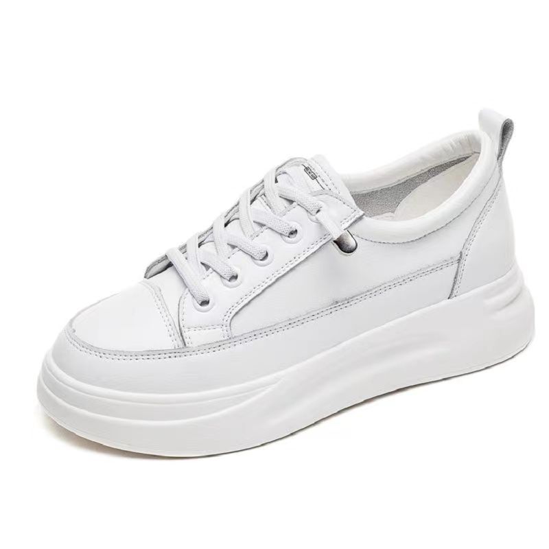 Women's Thick-Soled Sneakers Sports White Shoes New Spring Height Increasing Student All-Match Casual Shoes Children