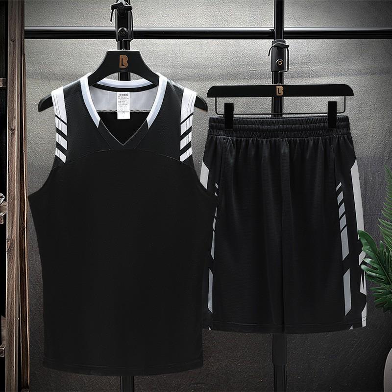 Mens Quick-Dry Ice Silk Sleeveless Sport Set Athletic Tank Top Shorts Running Gym Basketball