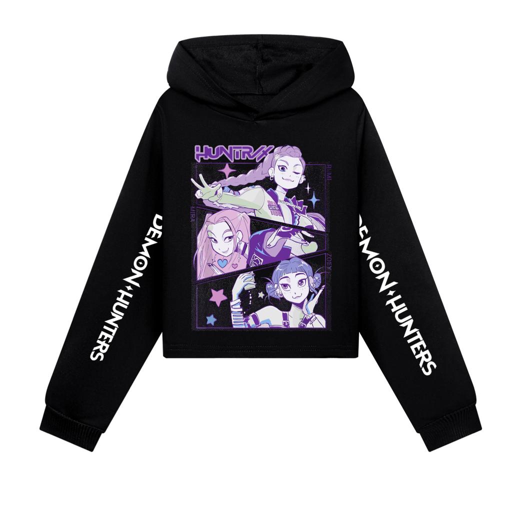 KPop Demon Hunters Hoodies Girl Boy Clothes Fashion Casual Hooded Sweatshirts K-Pop Demon Hunters Pullover Kids Outfits Gift