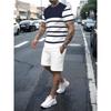 New Summer Men's Set Men's Street King T-Shirt Two-Piece Set Casual Wear Loose-Fit Crew Neck Beach Sports Set