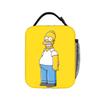 S-Simpsons Family Icon Homer Lunch Bag  School Lunch Box For Girls Cute Print Tote Food Bags Oxford Convenient Cooler Bag