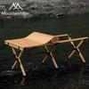 Portable Luxury Folding Beech Wood Egg Roll Table for Camping & Barbecues