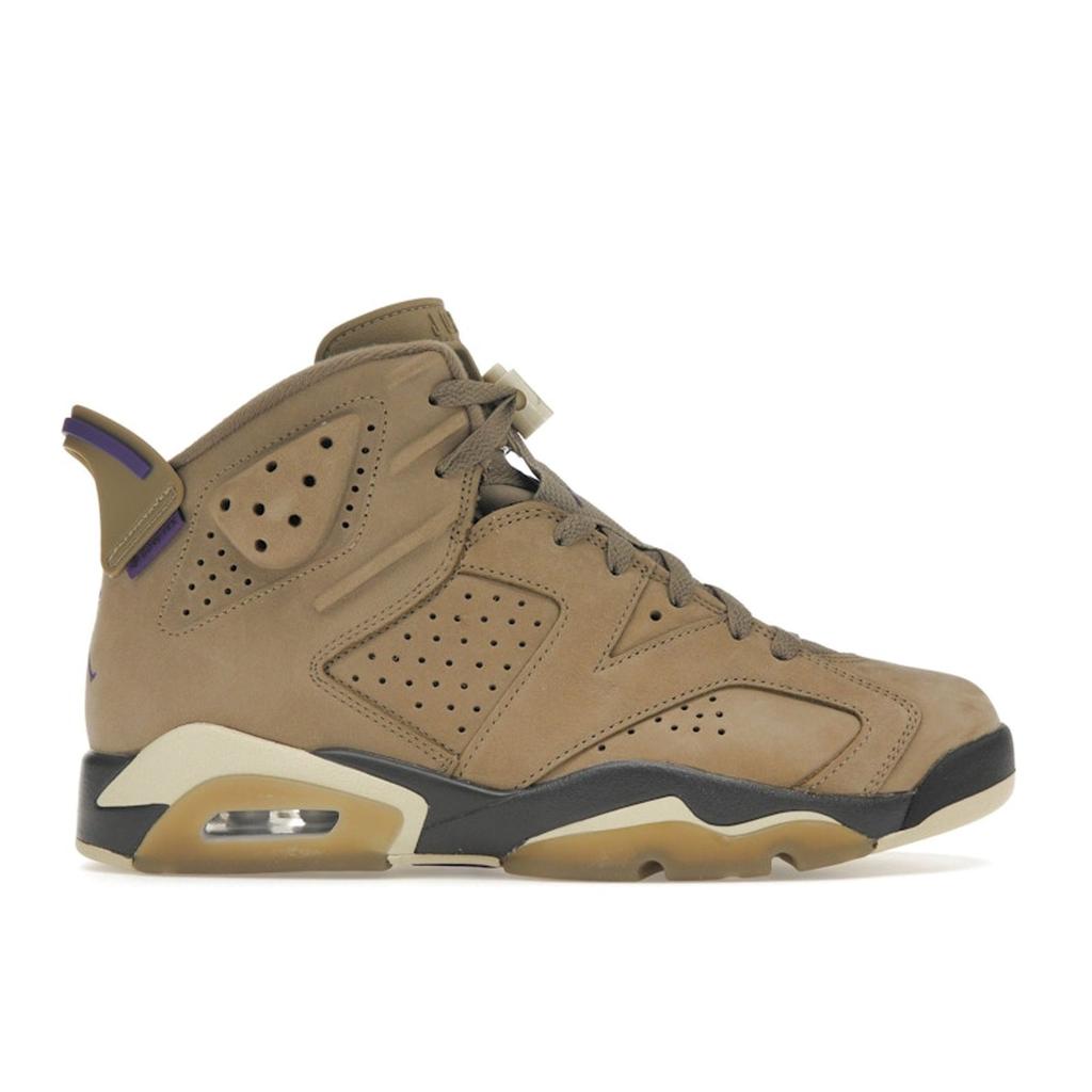 Dámské tenisky Air Jordan 6 Retro GORE-TEX Brown Kelp Týmově zlatá Stínově hnědá Královská fialová FD1643-300