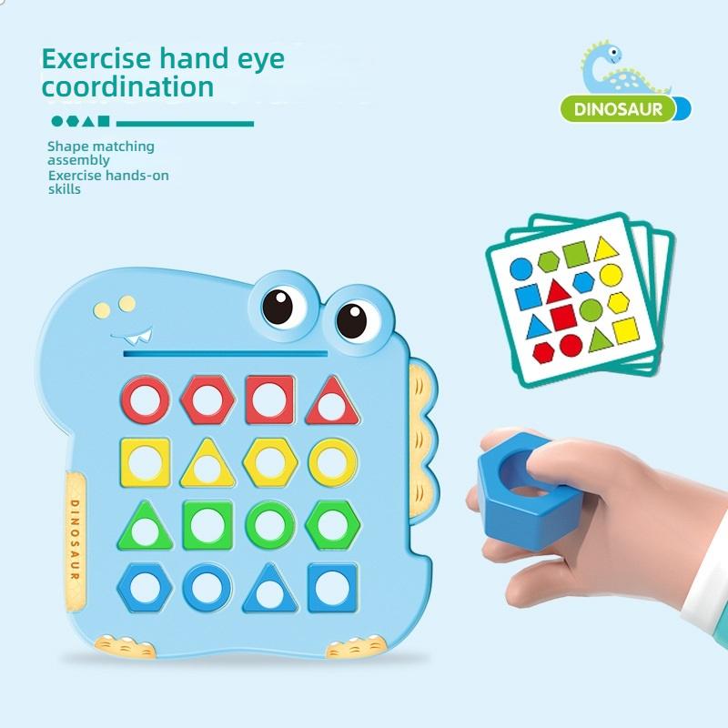 Dinosaur Matching Geometric Shape Pairing Enlightenment Thinking Training Parent-child Interactive Children's Educational Toy