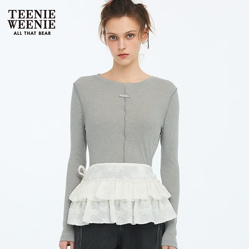 Teenie Weenie Bear Letter Women s T-shirt S