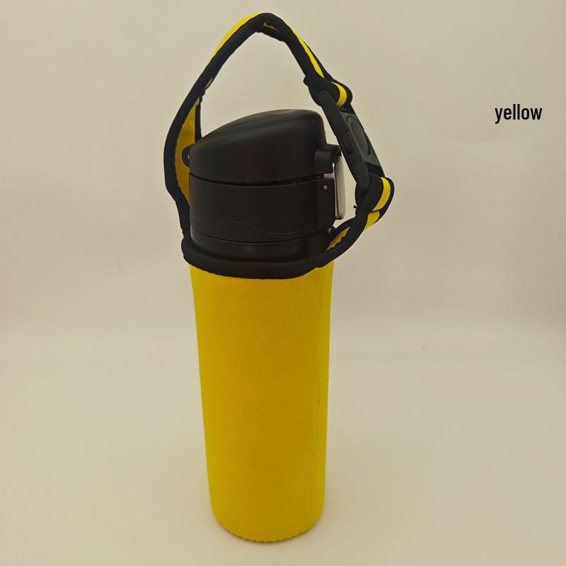 Universal Insulated Thermos Cup with Anti-Fall Protection and Portable Crossbody Strap
