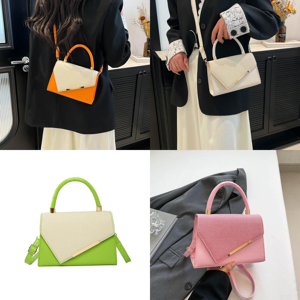 Summer Unique Design Small Handbag Pu Patching Street Style For Casual