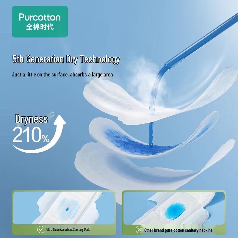 PurCotton Princess All-Cotton Day/Night Sanitary Pads 290mm