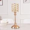 European Gold Crystal Candlestick Home Decor Iron Candlestick Wedding Candlelight Dinner Props Home Decor